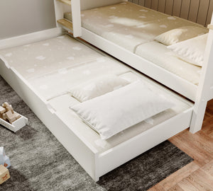 Ashby Solid Pine Detachable Bunk Bed with Trundle
