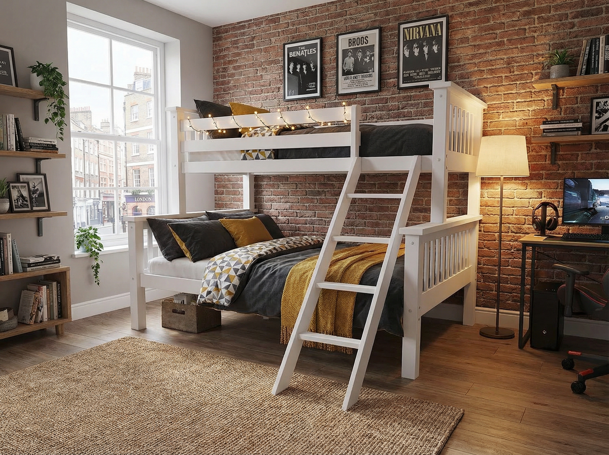 Atlas Solid Pine Detachable Triple Bunk Bed