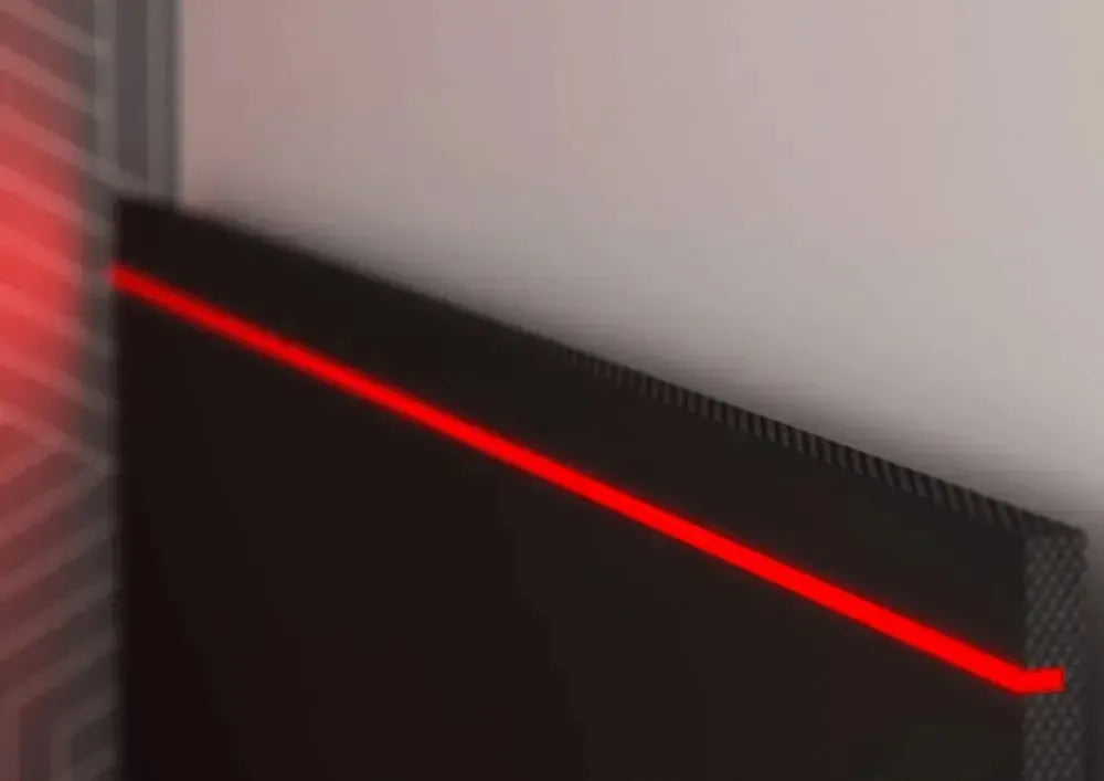 Close-up of the red light strip on the B-Zone headboard