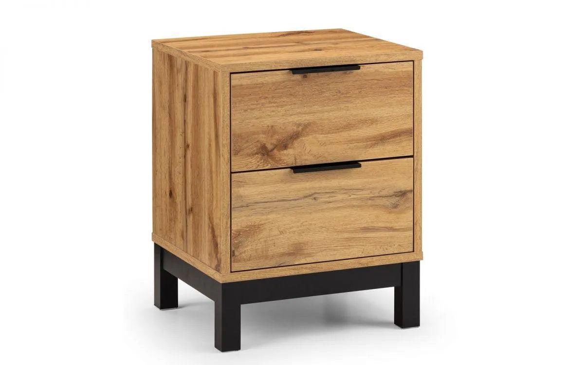 Bali 2 Drawer Bedside Table - Hover
