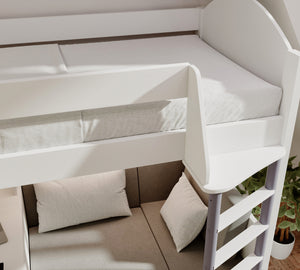 Balmoral High Sleeper with Chair Bed, Desk & Shelves