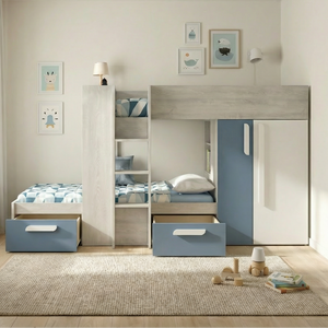 Belgravia Bunk Bed with Wardrobe & Drawers