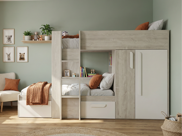 Belgravia Bunk Bed with Wardrobe & Drawers