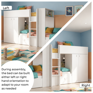 Belgravia Bunk Bed with Wardrobe & Drawers