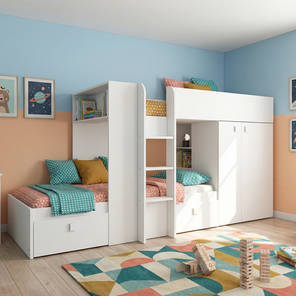 Belgravia Bunk Bed with Wardrobe & Drawers