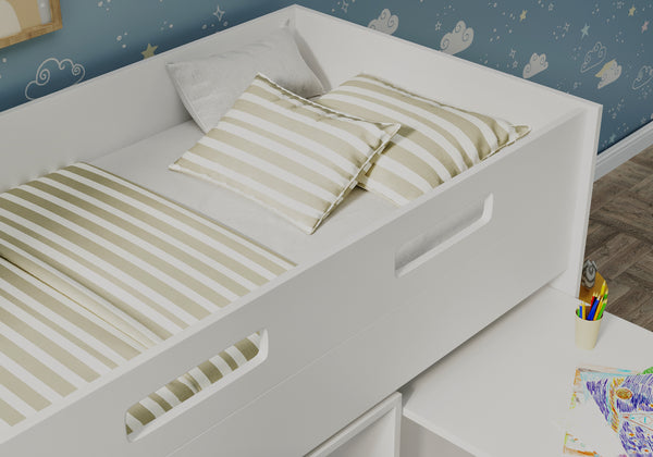 Bramley Mid Sleeper with Desk & Storage