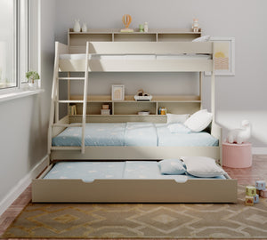 Burford Family Bunk Bed with Double Bottom & Pull-Out Trundle