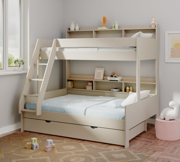 Burford Family Bunk Bed with Double Bottom & Pull-Out Trundle
