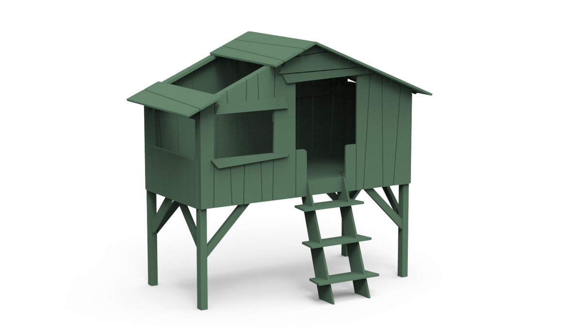 Mathy by Bols Treehouse Bed in Jungle Green