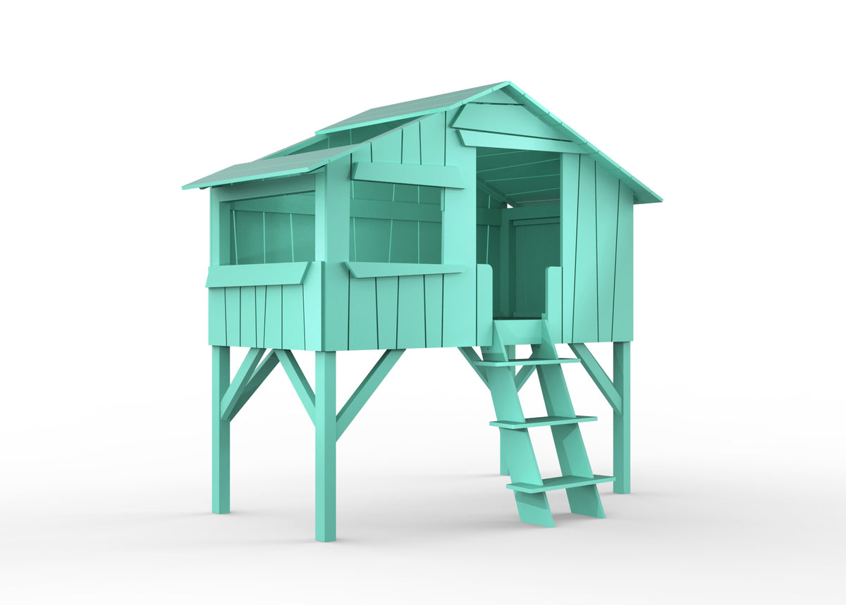 Mathy by Bols Treehouse Bed in Light Green