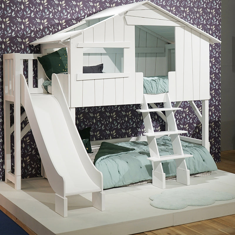 Mathy by Bols Treehouse Bunk Bed with Platform and Slide