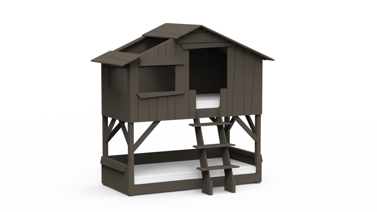 Mathy by Bols Treehouse Bunk Bed in Artichoke