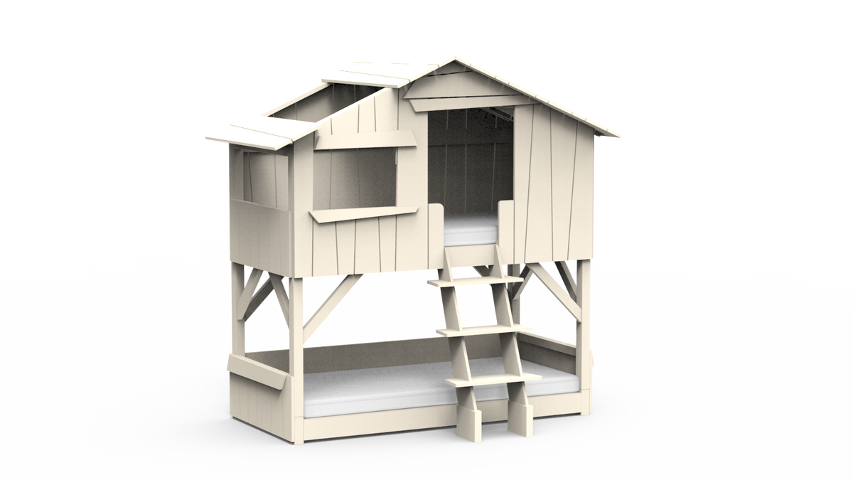 Mathy by Bols Treehouse Bunk Bed in Beige Ivory
