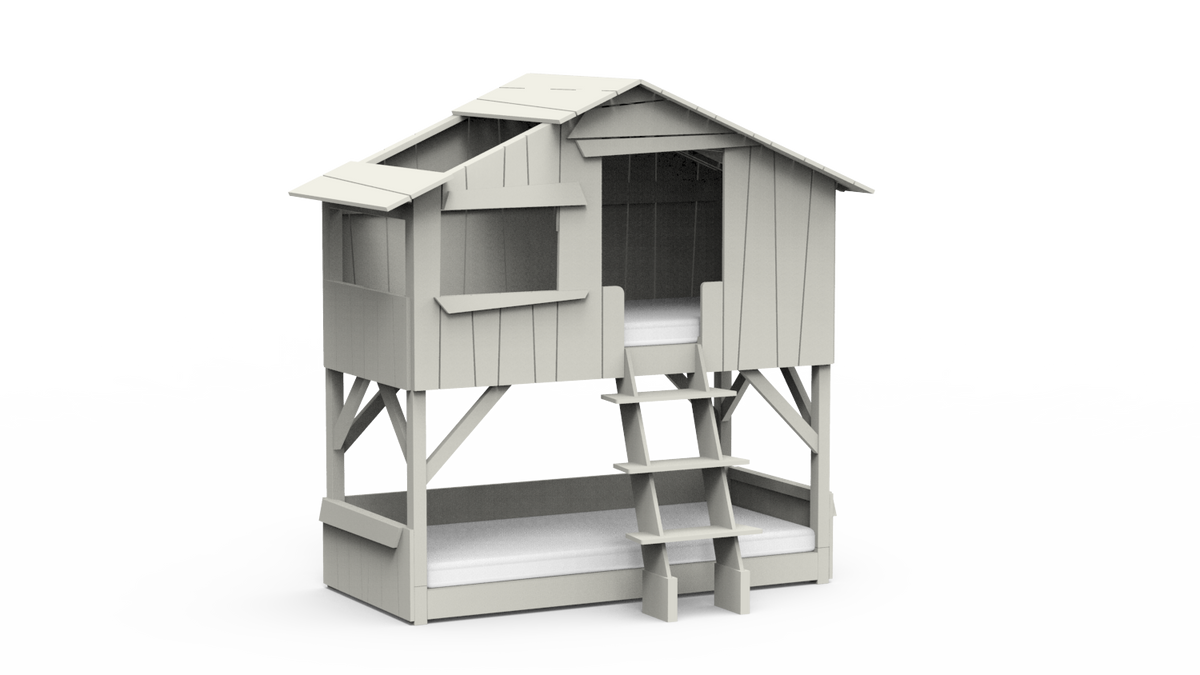 Mathy by Bols Treehouse Bunk Bed in Greige