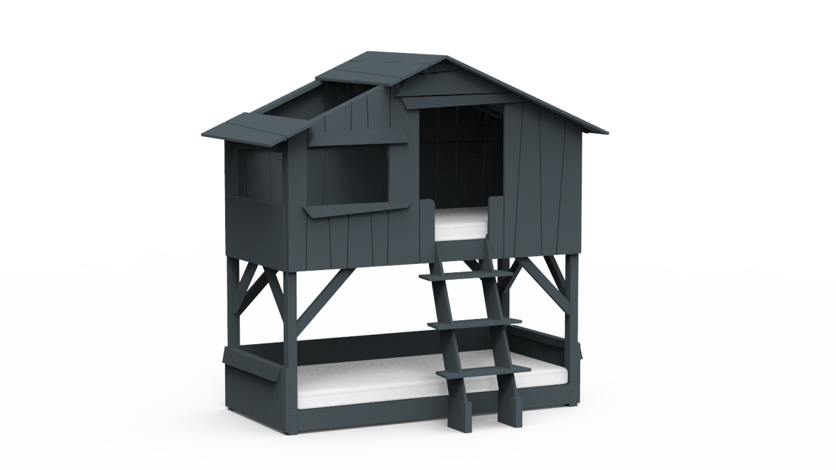 Mathy by Bols Treehouse Bunk Bed in Basalt Grey