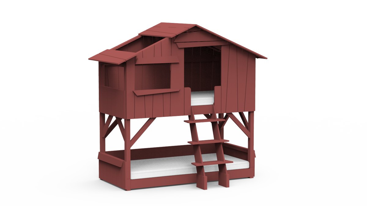 Mathy by Bols Treehouse Bunk Bed in Marsala