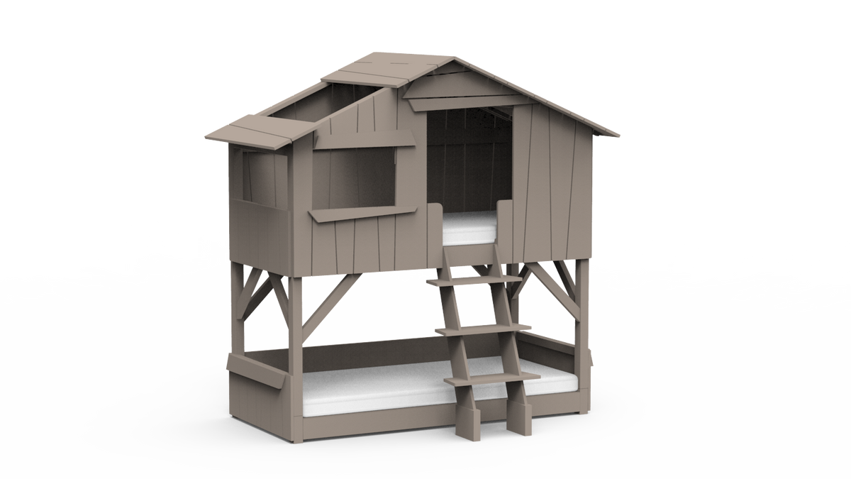 Mathy by Bols Treehouse Bunk Bed in Taupe