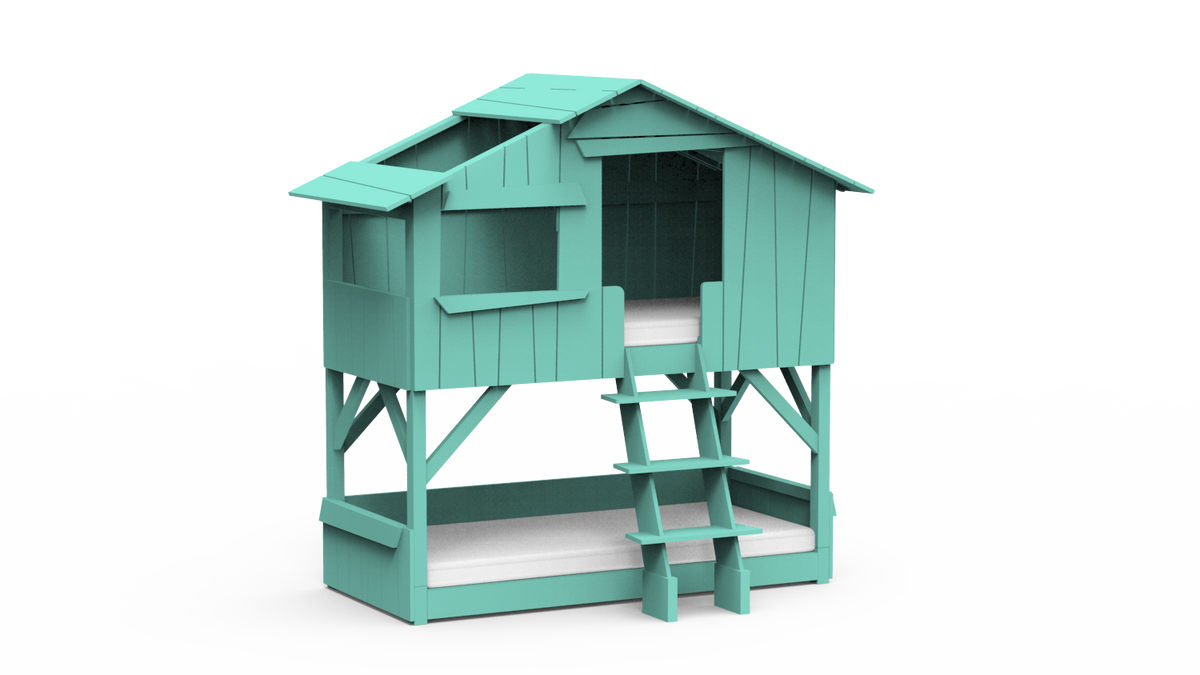 Mathy by Bols Treehouse Bunk Bed in Light Green