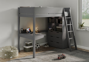 Cambridge High Sleeper Bed with Desk & Storage