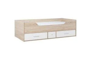Camden Single White and Oak Wooden Cabin Bed