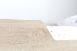 Camden Single White and Oak Wooden Cabin Bed