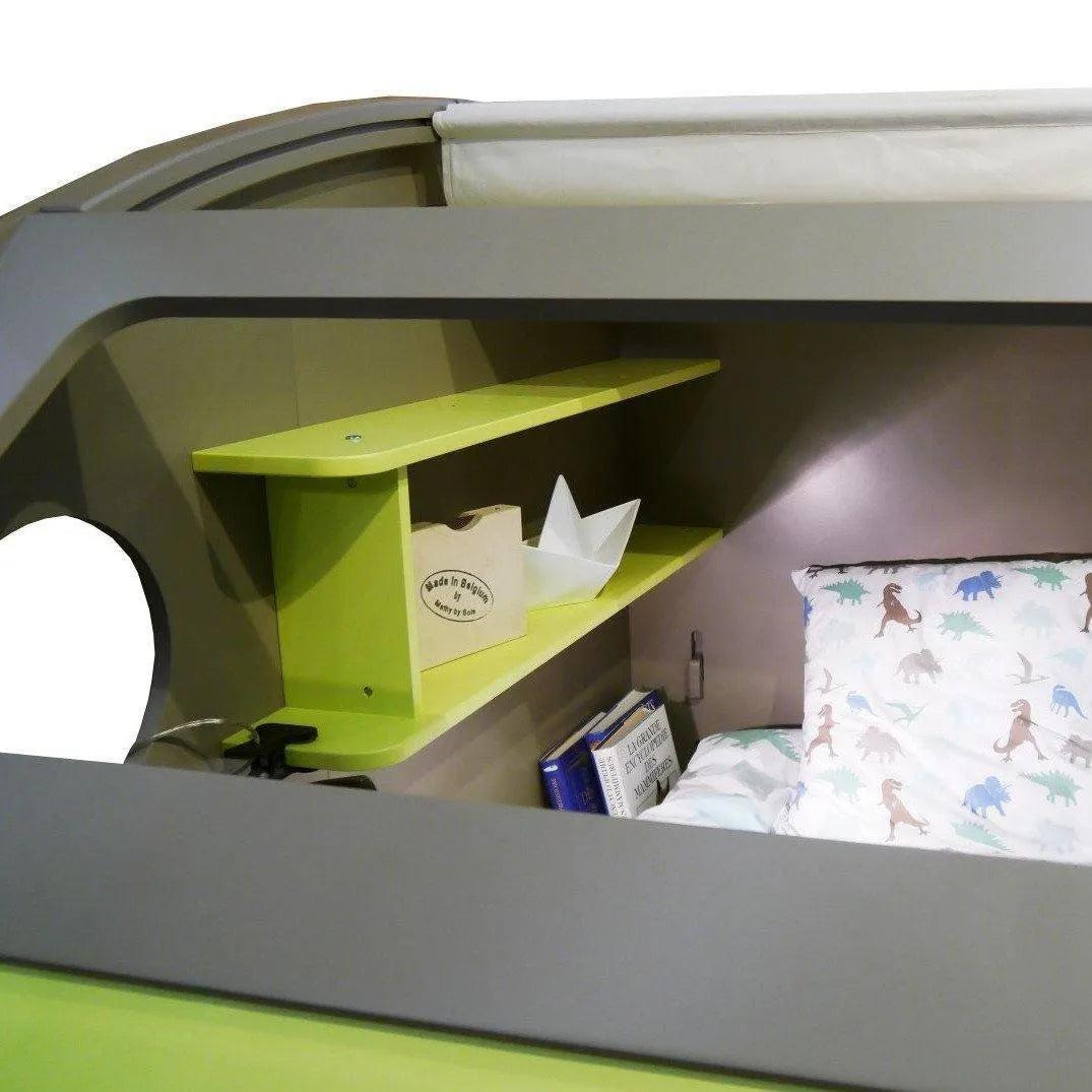 Caravan Bed with Storage Drawers & Shelves