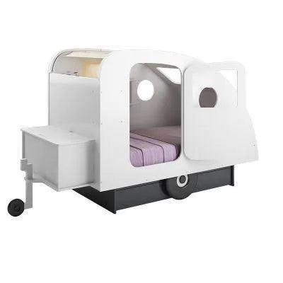 Caravan Bed with Storage Drawers & Shelves