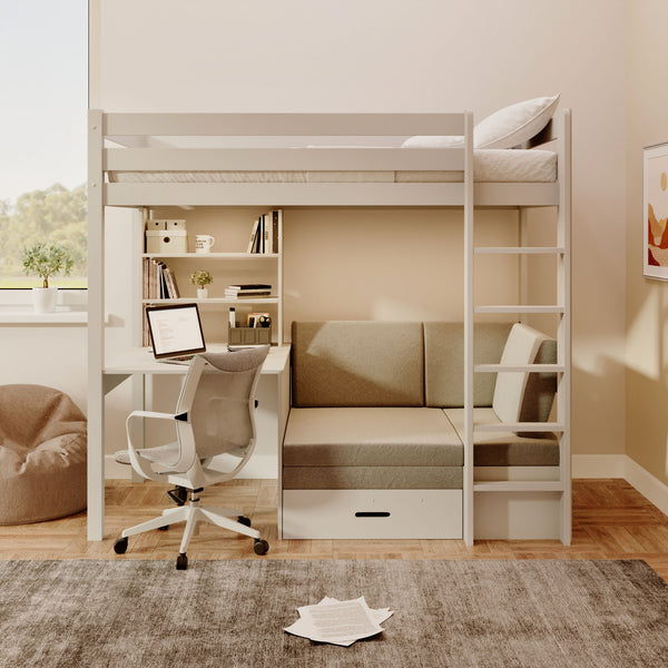 Chelsea Cashmere High Sleeper with Sofa Bed & Desk