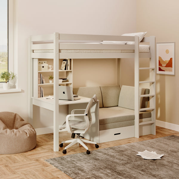 Chelsea Cashmere High Sleeper with Sofa Bed & Desk