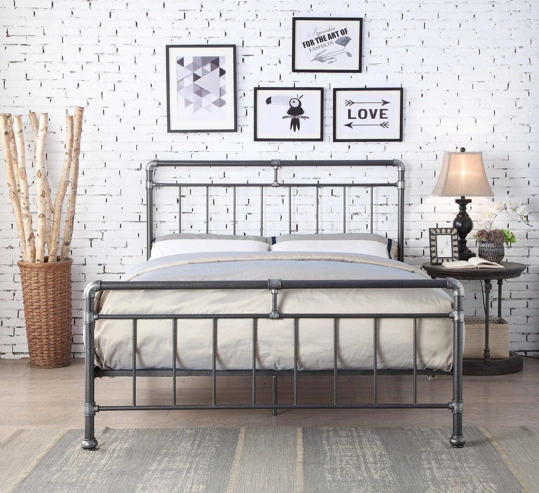 Cilcain Metal Double Bed - Hover