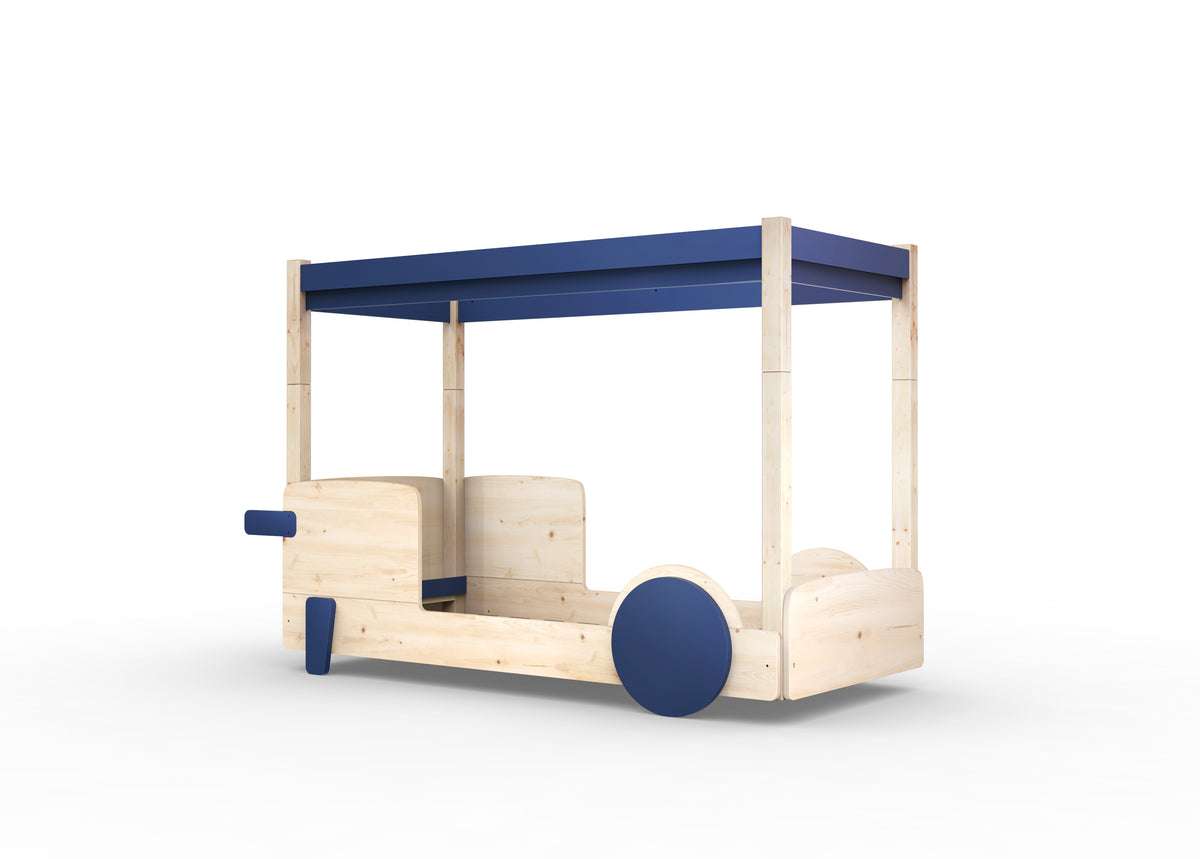 Mathy by Bols Discovery Canopy Car Bed in Atlantic Blue (Bed only)