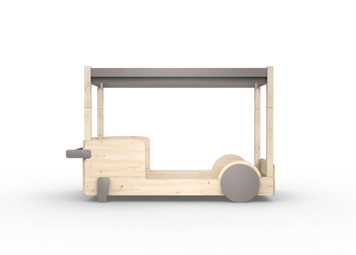 Mathy by Bols Discovery Canopy Car Bed in Taupe (Bed only)