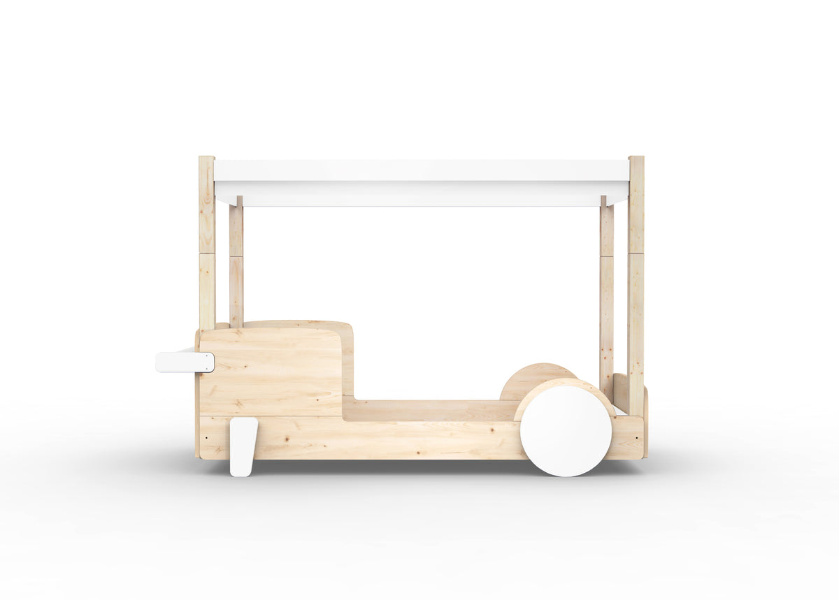 Mathy by Bols Discovery Canopy Car Bed in White (Bed only)