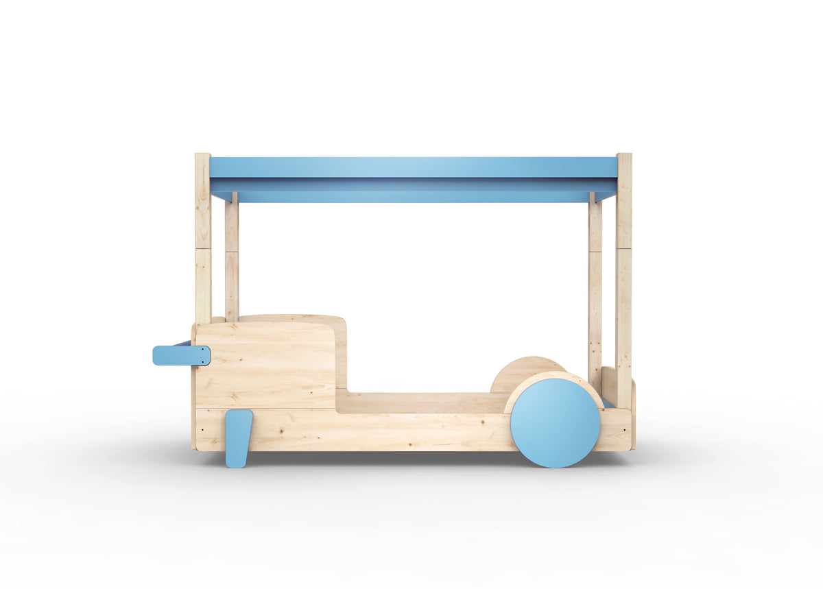Mathy by Bols Discovery Canopy Car Bed in Azur Blue (Bed only)