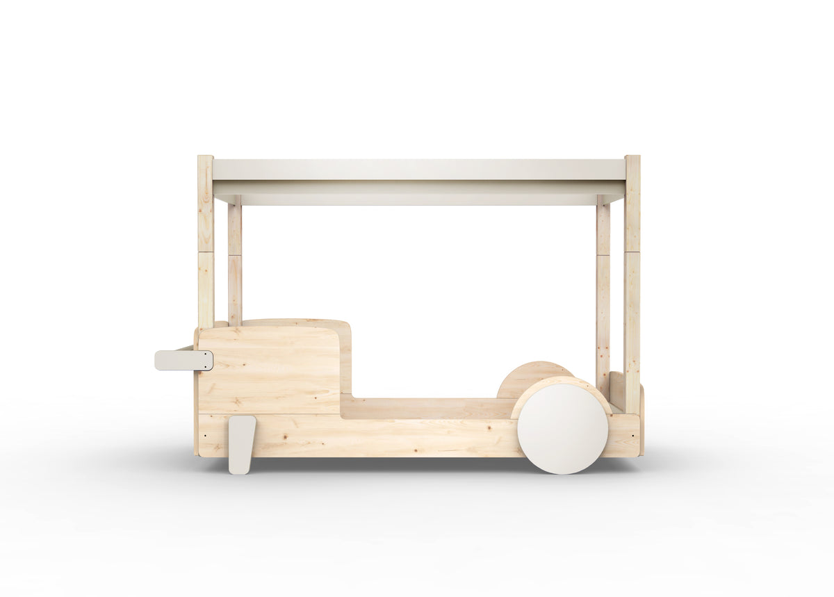 Mathy by Bols Discovery Canopy Car Bed in Greige (Bed only)