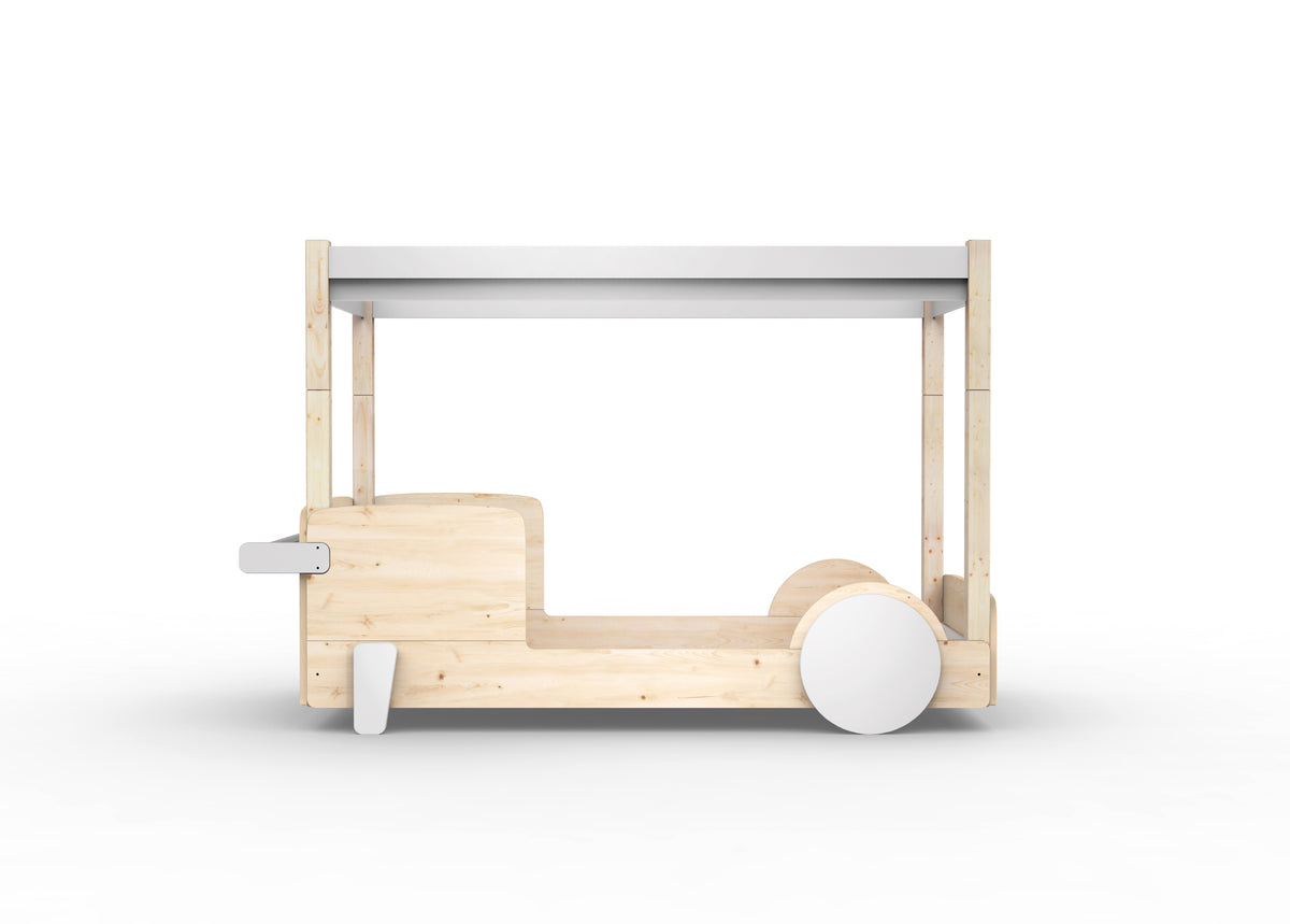Mathy by Bols Discovery Canopy Car Bed in Pearl Grey (Bed only)