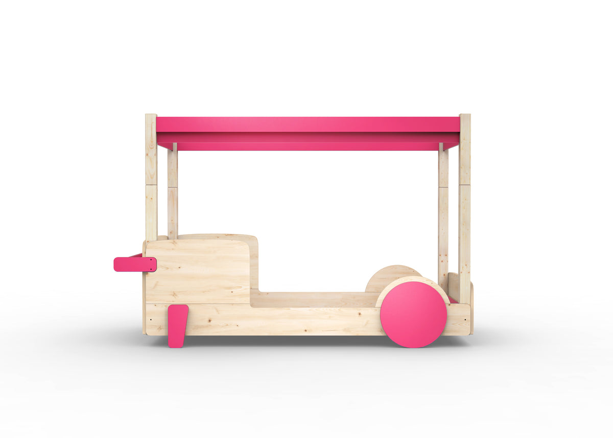 Mathy by Bols Discovery Canopy Car Bed in Summer Pink (Bed only)