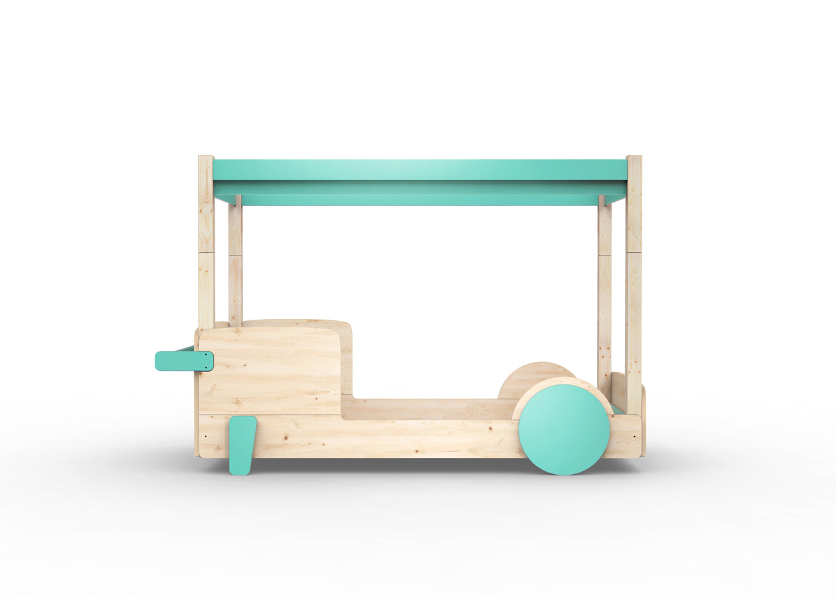 Mathy by Bols Discovery Canopy Car Bed in Light Green (Bed only)