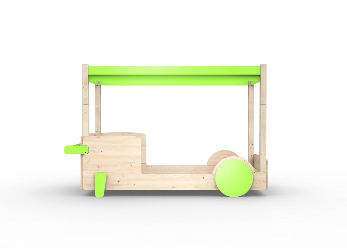 Mathy by Bols Discovery Canopy Car Bed in Apple Green (Bed only)