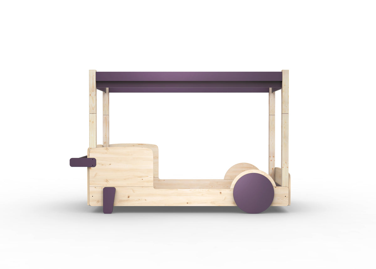 Mathy by Bols Discovery Canopy Car Bed in Cuberdon Purple (Bed only)