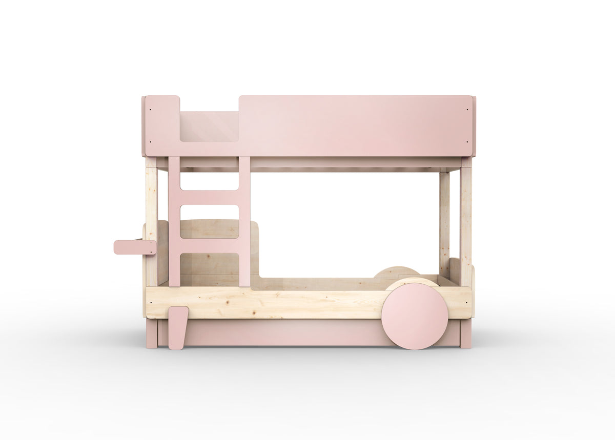 Mathy by Bols Discovery Bunk Bed in Winter Pink (With pull-out bed)