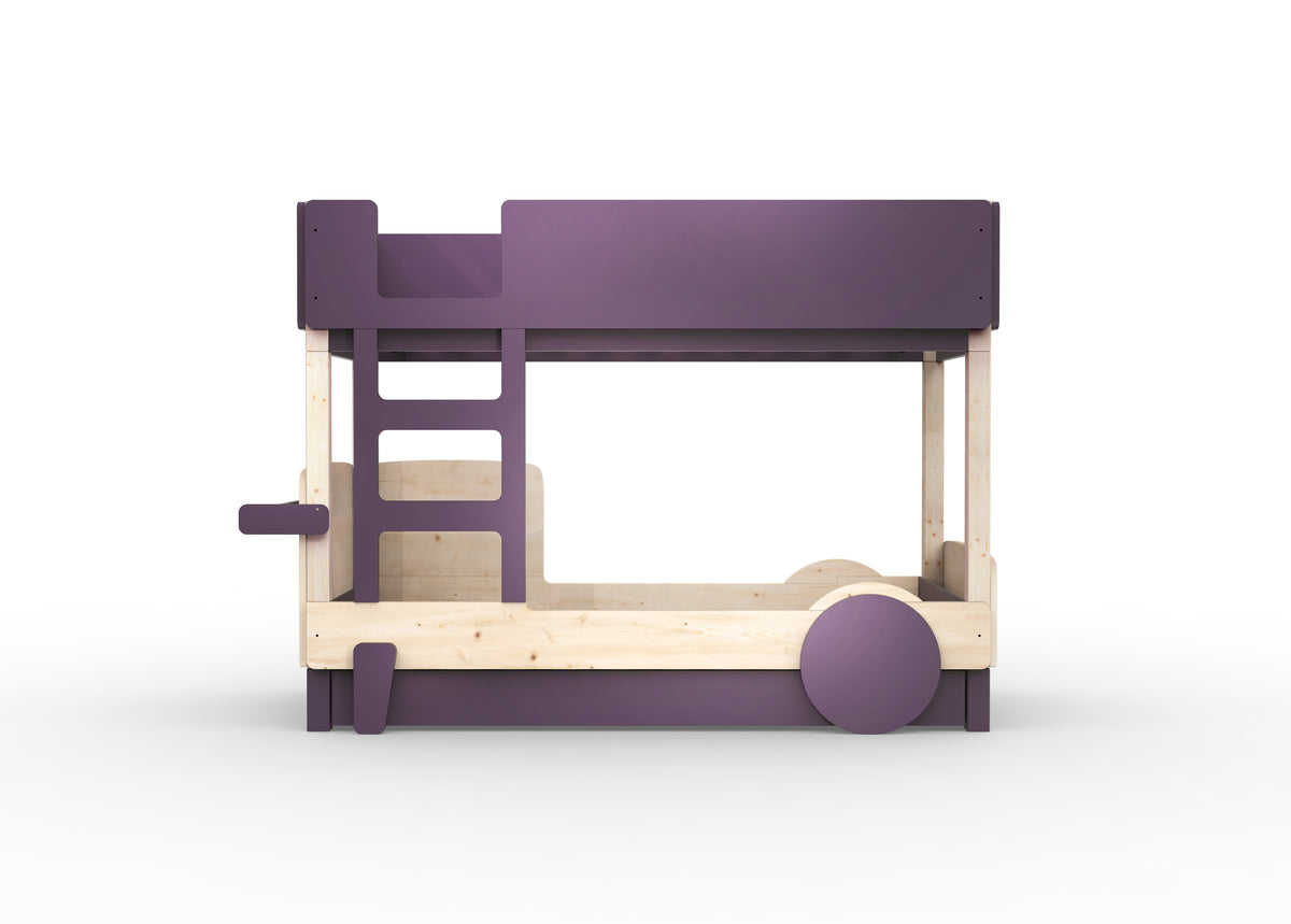 Mathy by Bols Discovery Bunk Bed in Cuberdon Purple (With pull-out bed)