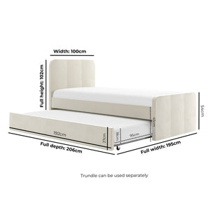 Daisy Velvet Single Trundle Bed
