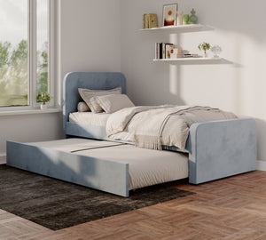 Daisy Velvet Single Trundle Bed
