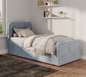 Daisy Velvet Single Trundle Bed