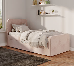 Daisy Velvet Single Trundle Bed