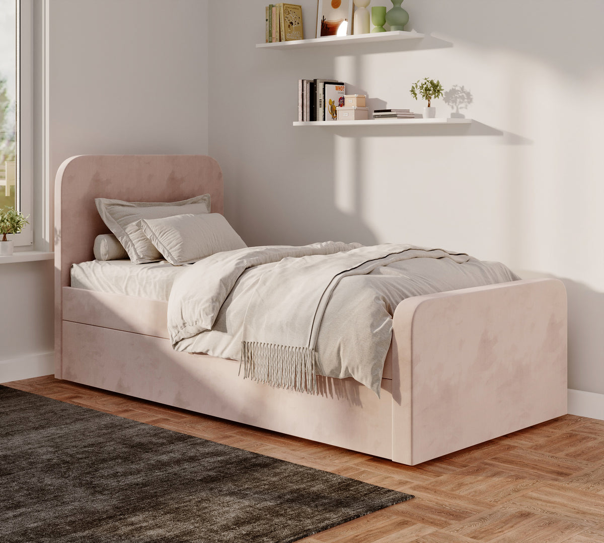 daisy-velvet-single-trundle-bed
