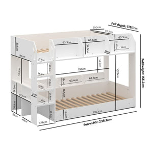 Eclipse Bunk Bed with Storage Shelves
