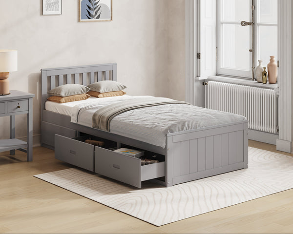 Elwood Solid Pine Single Storage Bed