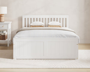 Elwood Small Double Solid Pine Storage Bed
